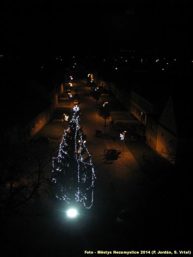 Vánoční strom - noční snímek