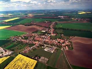 Letecký snímek Nezamyslice - 2008
